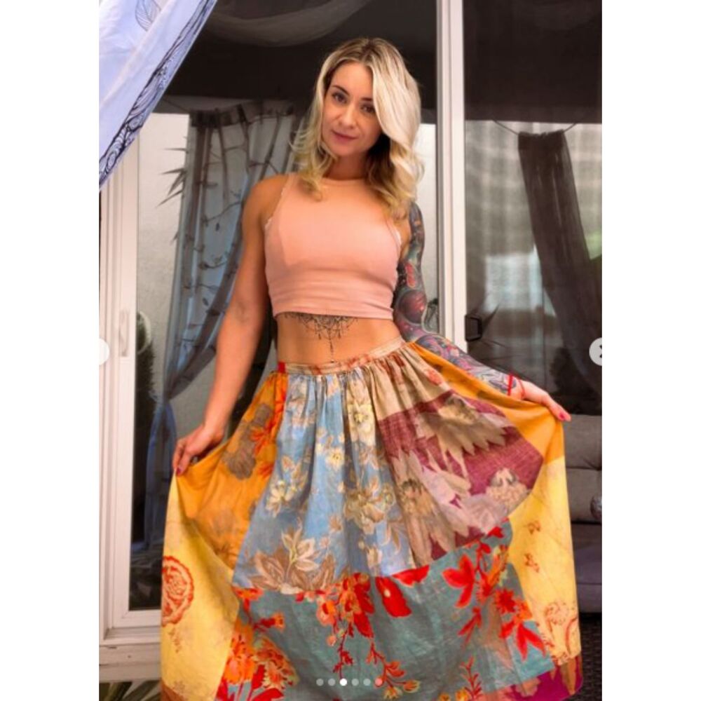 ZARA WOMAN COLLECTION PRINTED MIDI SKIRT ZW COLLECTION